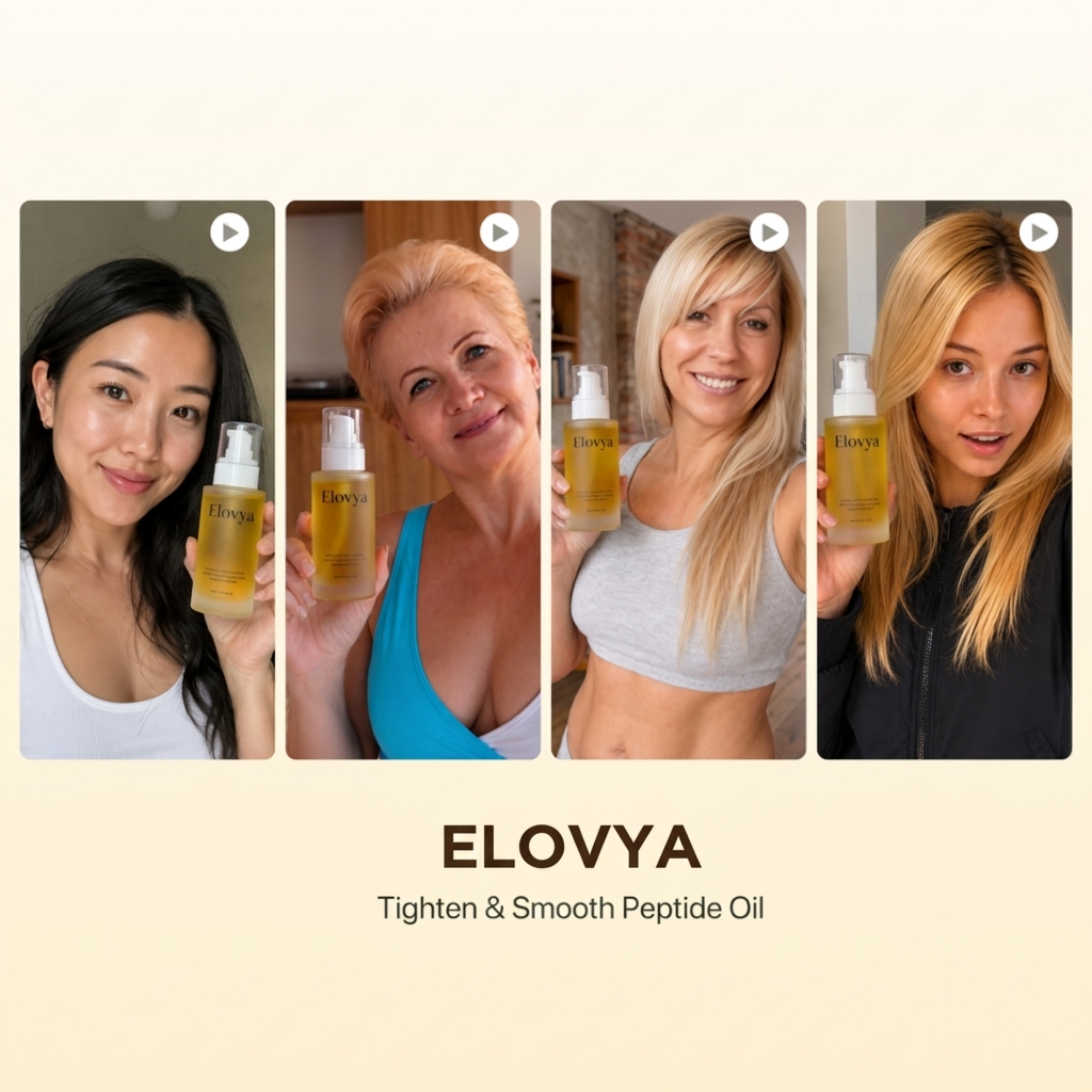 Elovya Triple Peptide Body Oil used on thighs, booty, stomach and arms